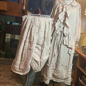 Magnolia Pearl  3  piece Striped Bloomers ,Skirt and Jacket ensemble CA #12